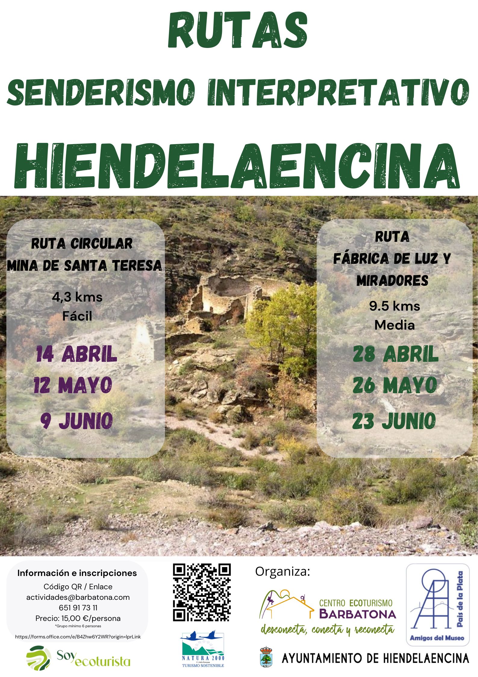 Lee más sobre el artículo Rutas Senderismo interpretativo Hiendelaencina